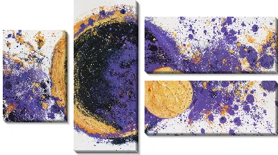 Модульная картина Фиолетовая абстракция №16