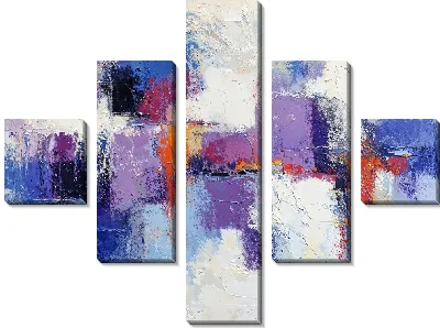 Модульная картина Фиолетовая абстракция №17