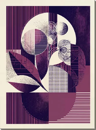 Картина маслом Фиолетовая абстракция №19