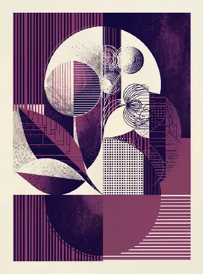 Плакат Фиолетовая абстракция №19