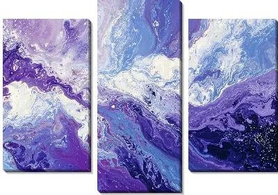 Модульная картина Фиолетовая абстракция №21