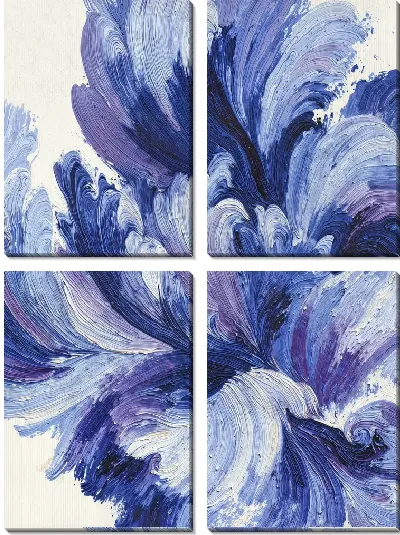 Модульная картина Фиолетовая абстракция №23