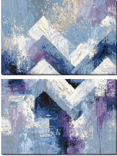 Модульная картина Фиолетовая абстракция №24