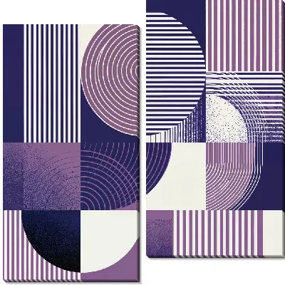 Модульная картина Фиолетовая абстракция №25