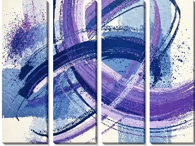 Модульная картина Фиолетовая абстракция №26