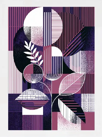 Плакат Фиолетовая абстракция №28
