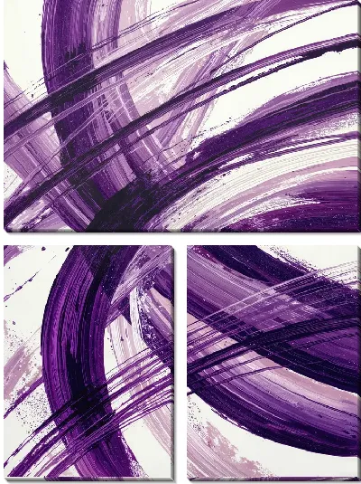 Модульная картина Фиолетовая абстракция №29