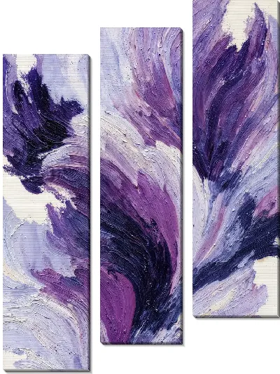 Модульная картина Фиолетовая абстракция №30