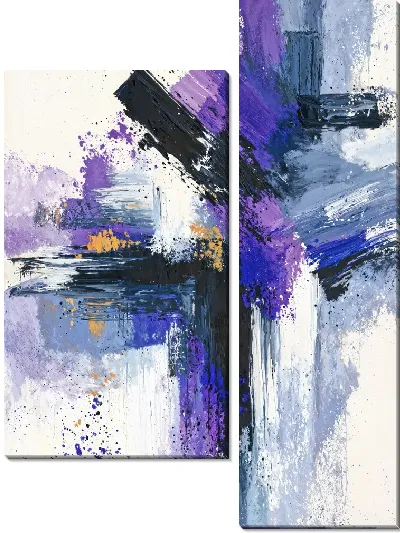 Модульная картина Фиолетовая абстракция №33