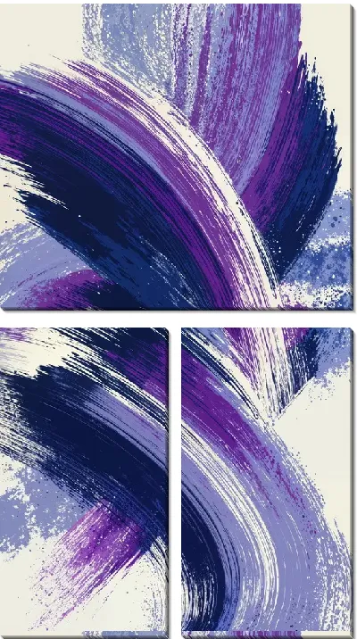 Модульная картина Фиолетовая абстракция №34