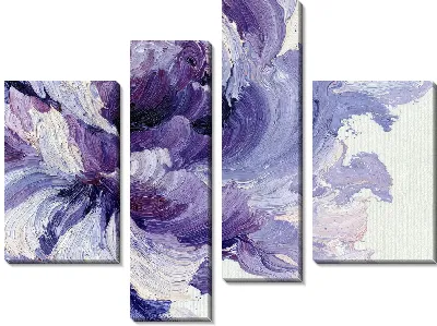 Модульная картина Фиолетовая абстракция №38