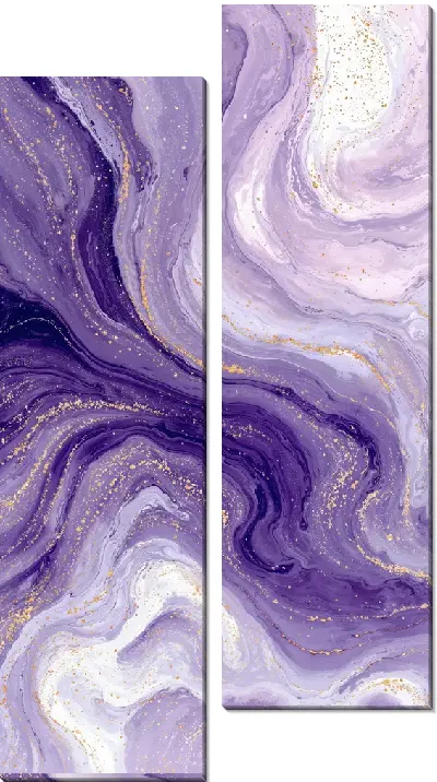 Модульная картина Фиолетовая абстракция №39