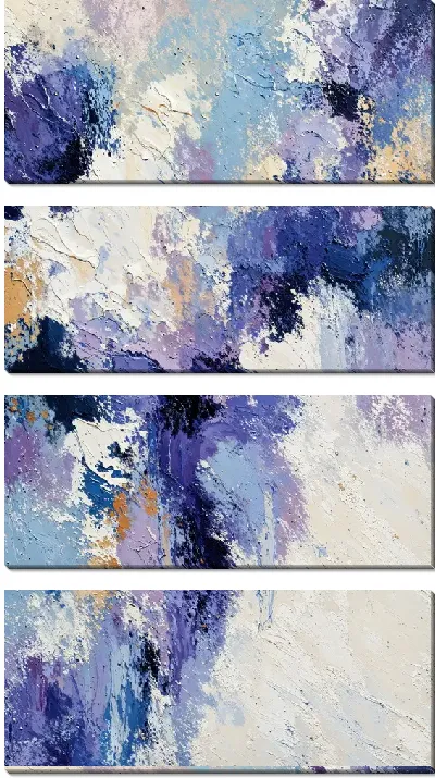 Модульная картина Фиолетовая абстракция №40