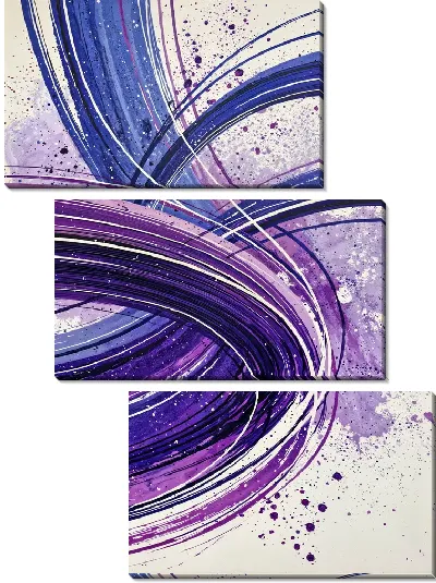 Модульная картина Фиолетовая абстракция №41