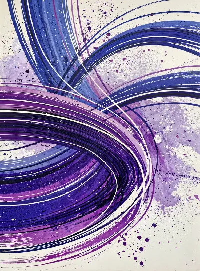 Плакат Фиолетовая абстракция №41