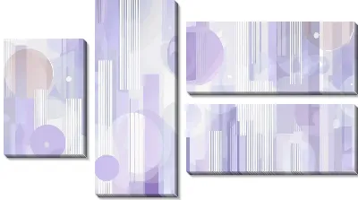Модульная картина Фиолетовая абстракция №46