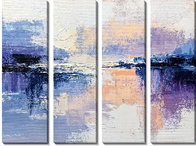 Модульная картина Фиолетовая абстракция №47