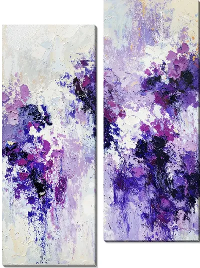 Модульная картина Фиолетовая абстракция №49