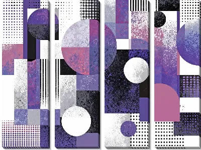 Модульная картина Фиолетовая абстракция №50