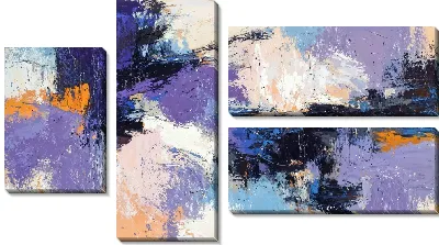 Модульная картина Фиолетовая абстракция №52