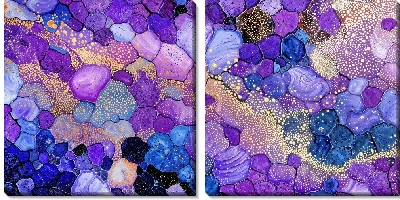 Модульная картина Фиолетовая абстракция №54