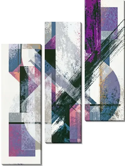 Модульная картина Фиолетовая абстракция №55