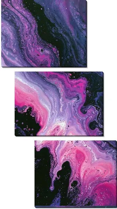 Модульная картина Фиолетовая абстракция №59