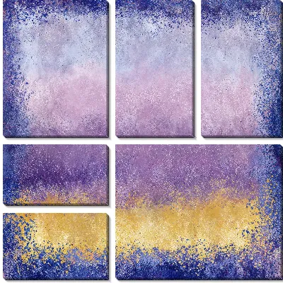 Модульная картина Фиолетовая абстракция №60