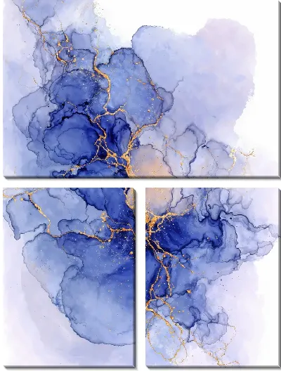 Модульная картина Фиолетовая абстракция №64