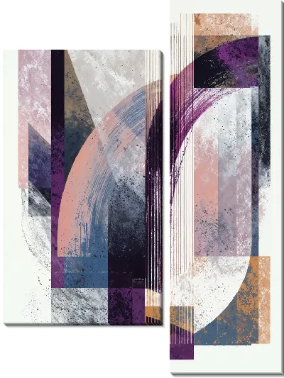 Модульная картина Фиолетовая абстракция №66