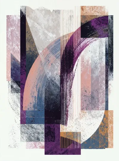 Плакат Фиолетовая абстракция №66