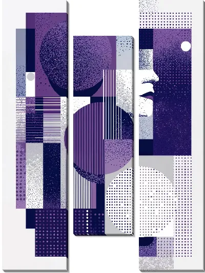 Модульная картина Фиолетовая абстракция №67