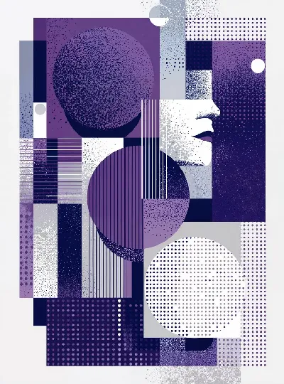Плакат Фиолетовая абстракция №67
