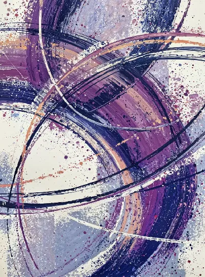 Плакат Фиолетовая абстракция №68