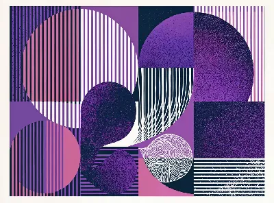 Плакат Фиолетовая абстракция №69