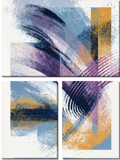 Модульная картина Фиолетовая абстракция №72