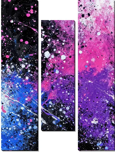 Модульная картина Фиолетовая абстракция №73