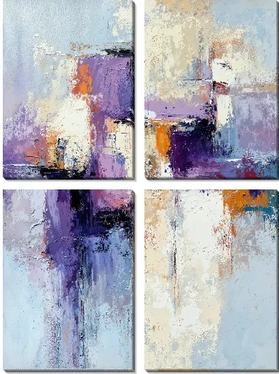 Модульная картина Фиолетовая абстракция №76