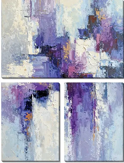 Модульная картина Фиолетовая абстракция №77