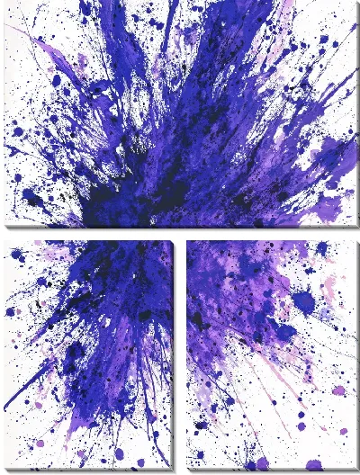 Модульная картина Фиолетовая абстракция №78