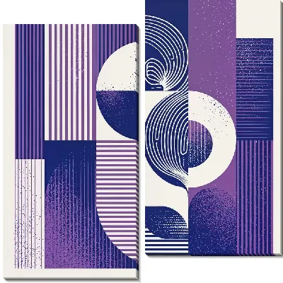 Модульная картина Фиолетовая абстракция №80
