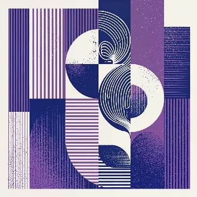 Плакат Фиолетовая абстракция №80