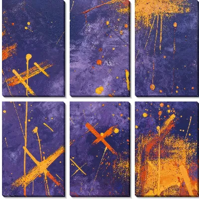 Модульная картина Фиолетовая абстракция №82