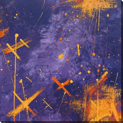 Картина маслом Фиолетовая абстракция №82