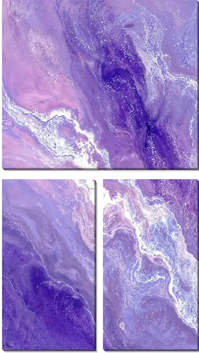 Модульная картина Фиолетовая абстракция №84