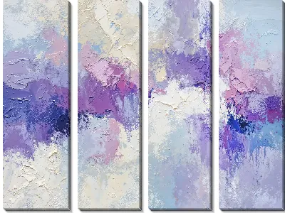 Модульная картина Фиолетовая абстракция №91