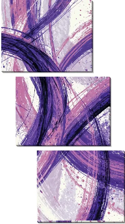 Модульная картина Фиолетовая абстракция №92