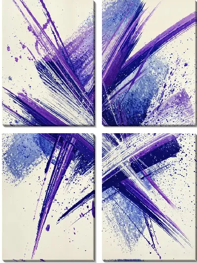 Модульная картина Фиолетовая абстракция №93