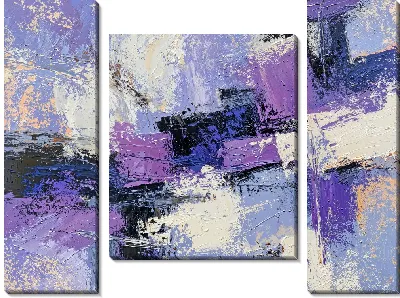 Модульная картина Фиолетовая абстракция №94