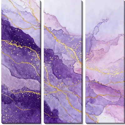 Модульная картина Фиолетовая абстракция №95